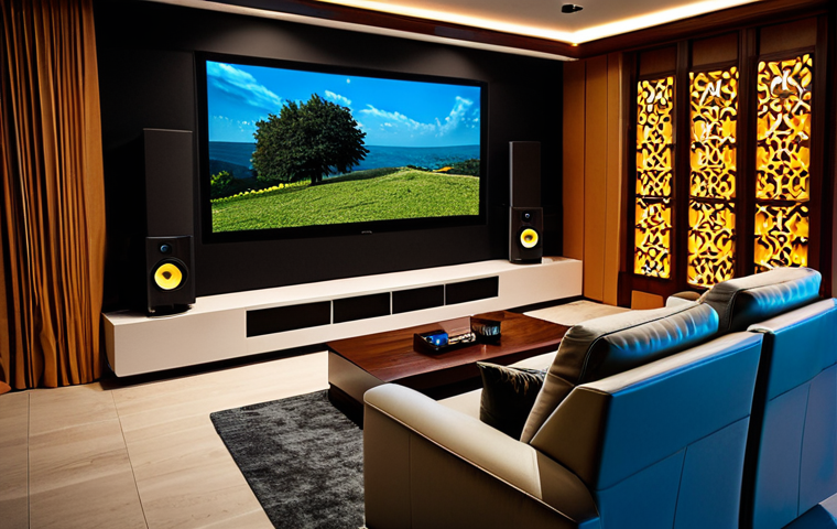 **

"A luxurious home theater setup in a modern Portuguese villa. Featuring a large OLED TV displaying a vibrant film scene, comfortable reclining leather chairs, and subtle ambient lighting. Acoustic panels adorn the walls. High-quality audio speakers are subtly placed around the room. Warm, inviting atmosphere. safe for work, appropriate content, fully clothed, professional, modest, perfect anatomy, natural proportions"

**