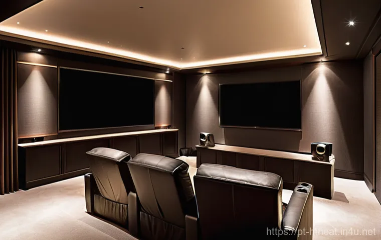 홈시어터 조명 최적화 - **Immersive Smart Home Theater Setup for a Romantic Drama:**
A sophisticated home theater room b...
